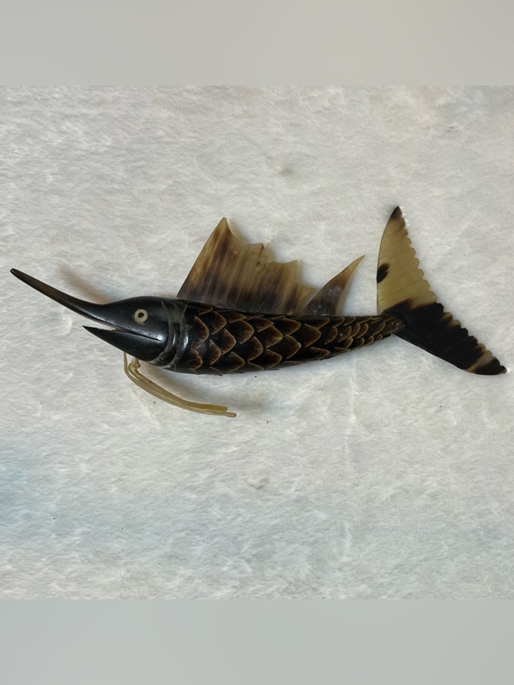 Vintage Wood Carved Marlin Swordfish Sailfish Figurine Statue